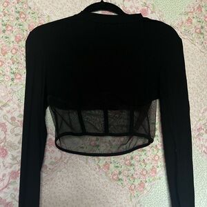 Shein Black Mesh Going-Out Top